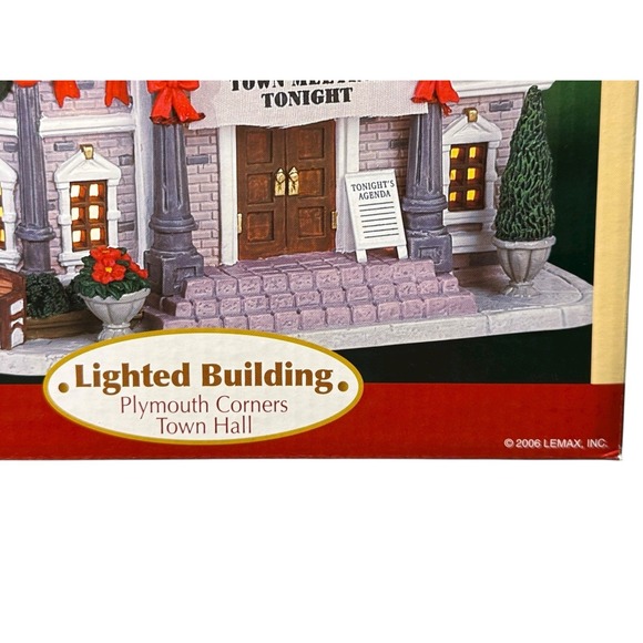 Lemax 2006 Plymouth Corners Town Hall W/Box  Retired - Picture 2 of 16